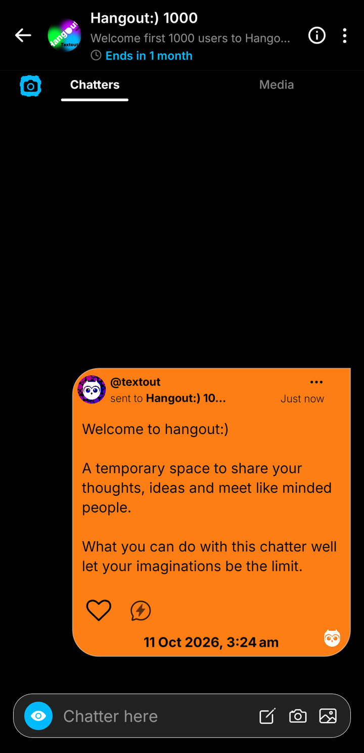 Chatter inside a hangout chat