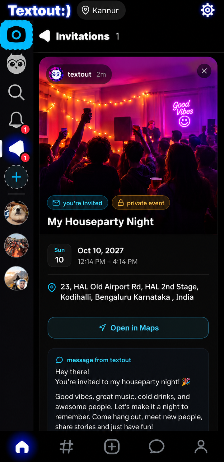 Event invitation
