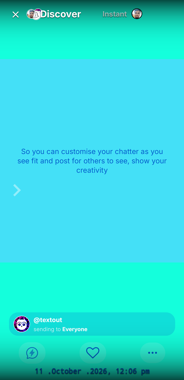 A customized chatter in Discover