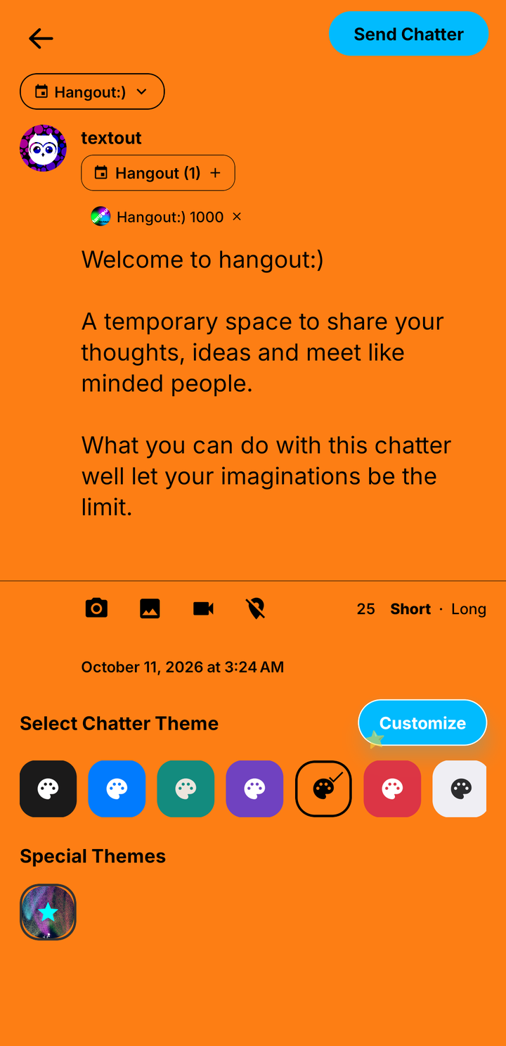 Orange chatter theme